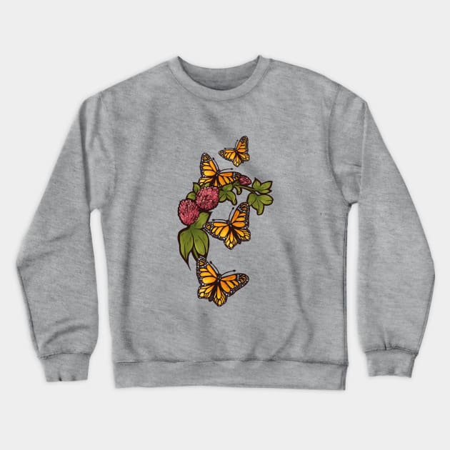 Monarch Butterfly Crewneck Sweatshirt by bubbsnugg